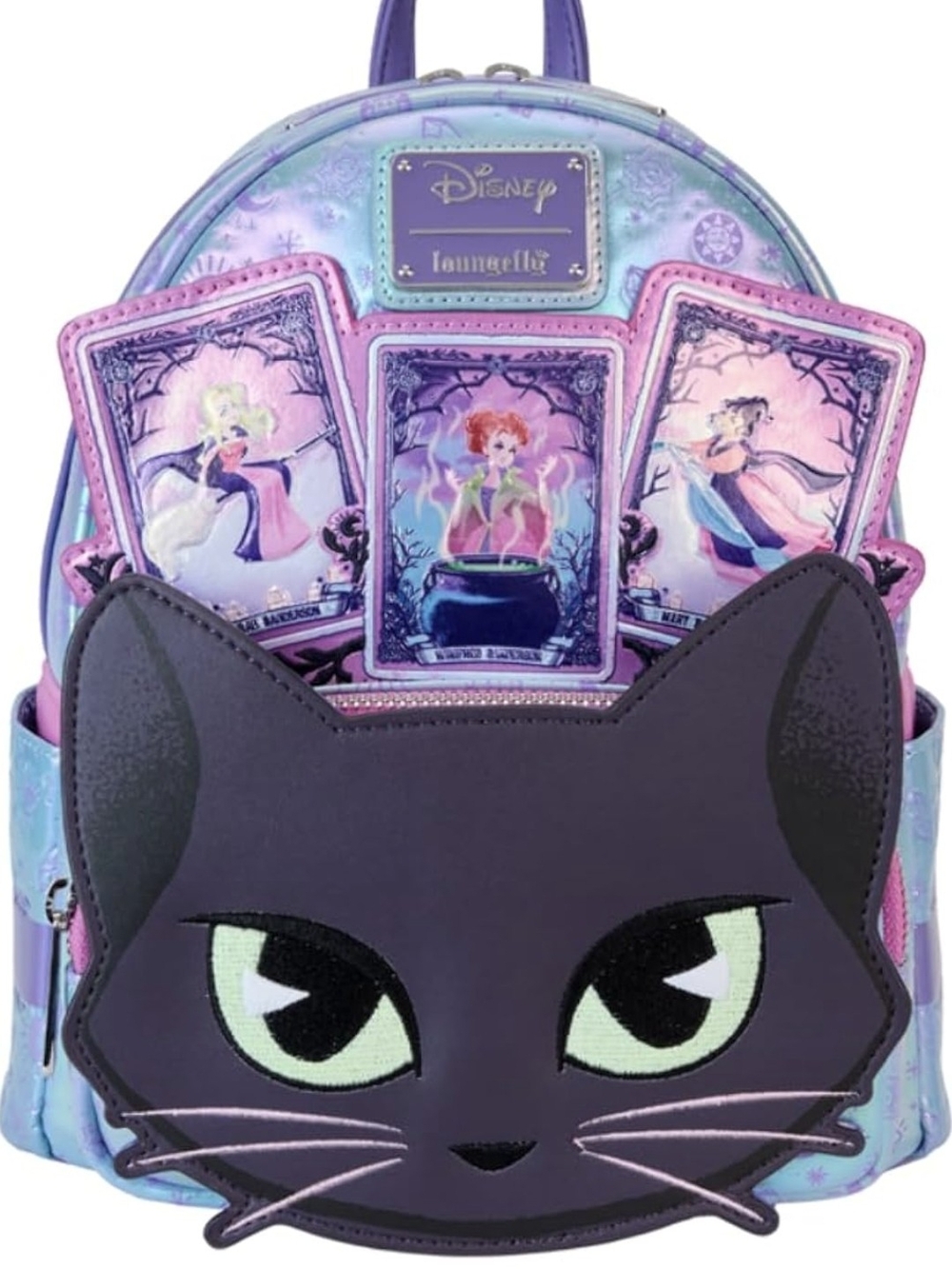 Loungefly Hocus Pocus Tarot Card Binx Iridescent Disney Halloween Mini Backpack